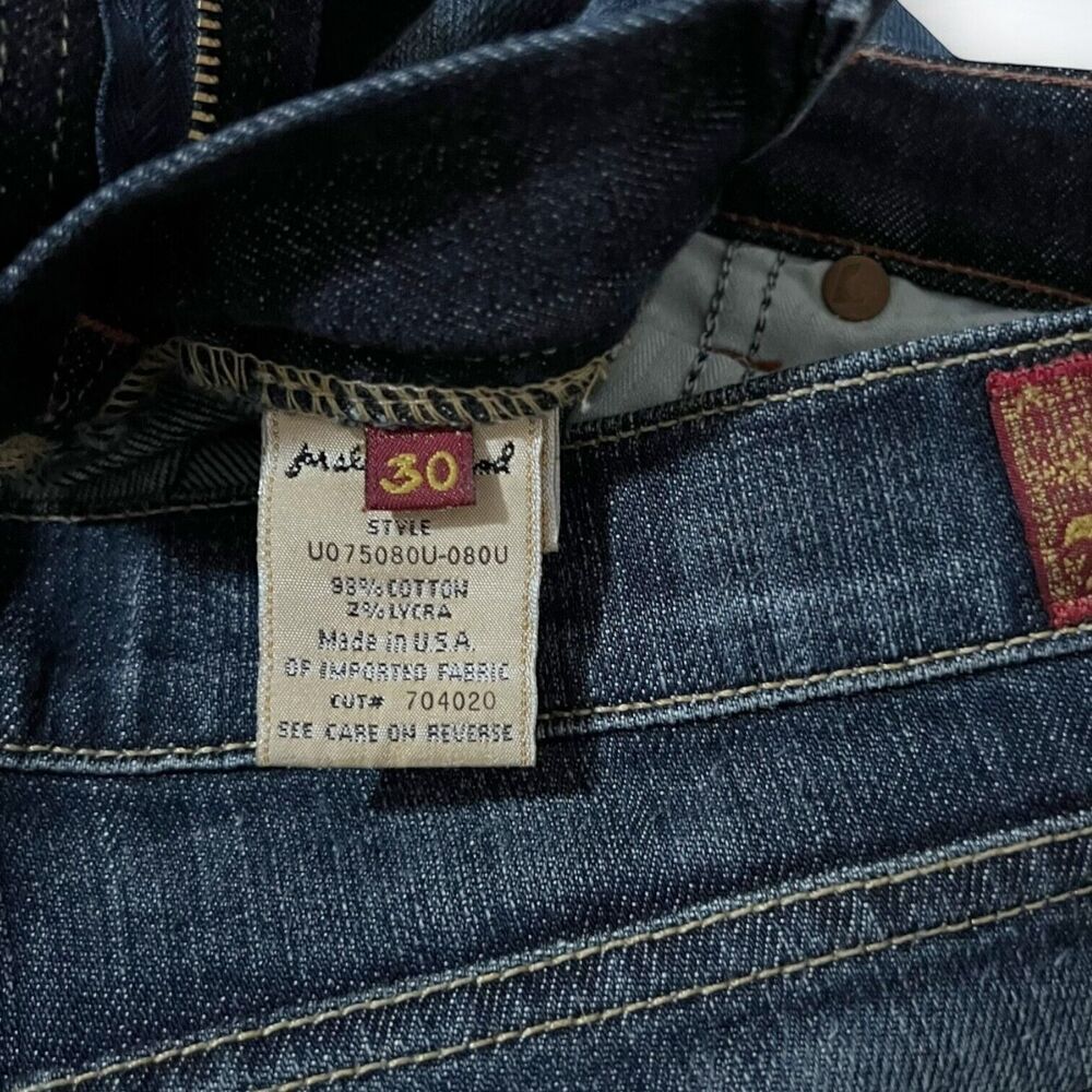 7 For All Mankind Bootcut Denim Jeans Bling Rhinestone Back Pockets Womens Sz 30 - Picture 10 of 14
